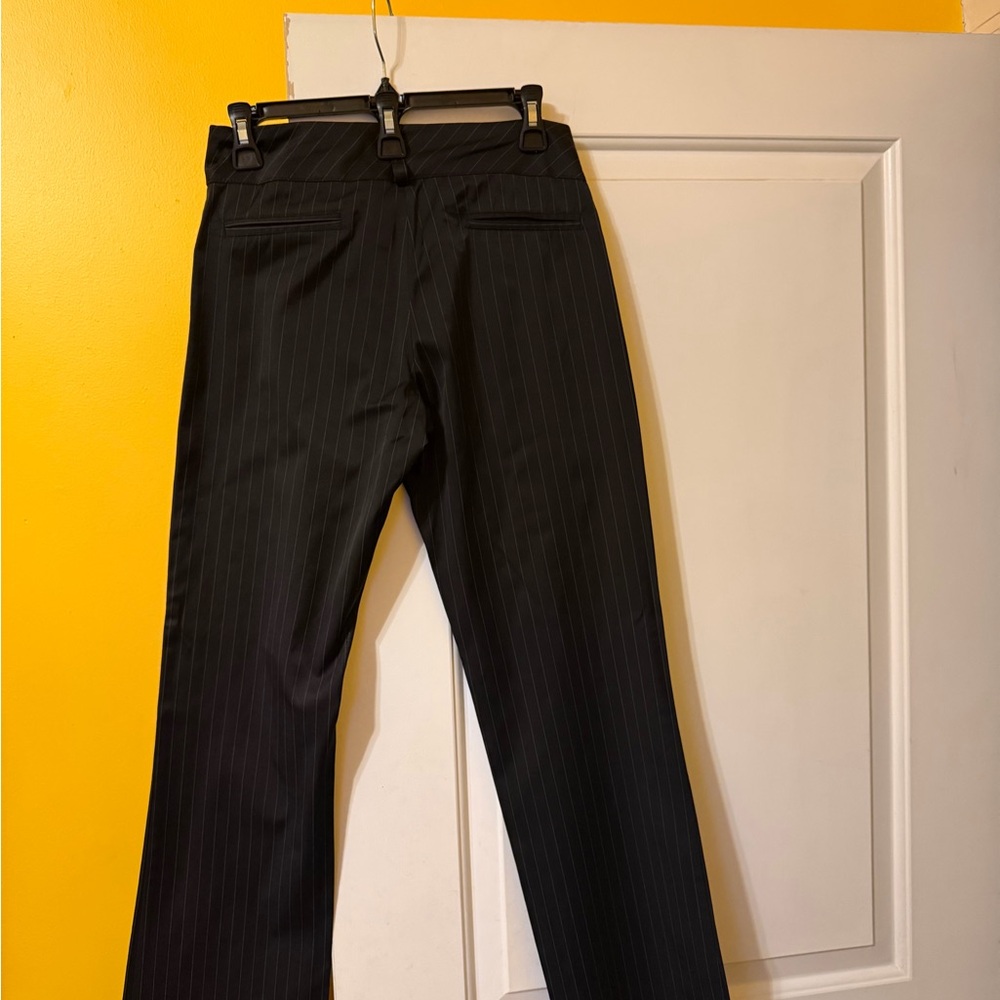 Ladies Black Pinstripe Pants